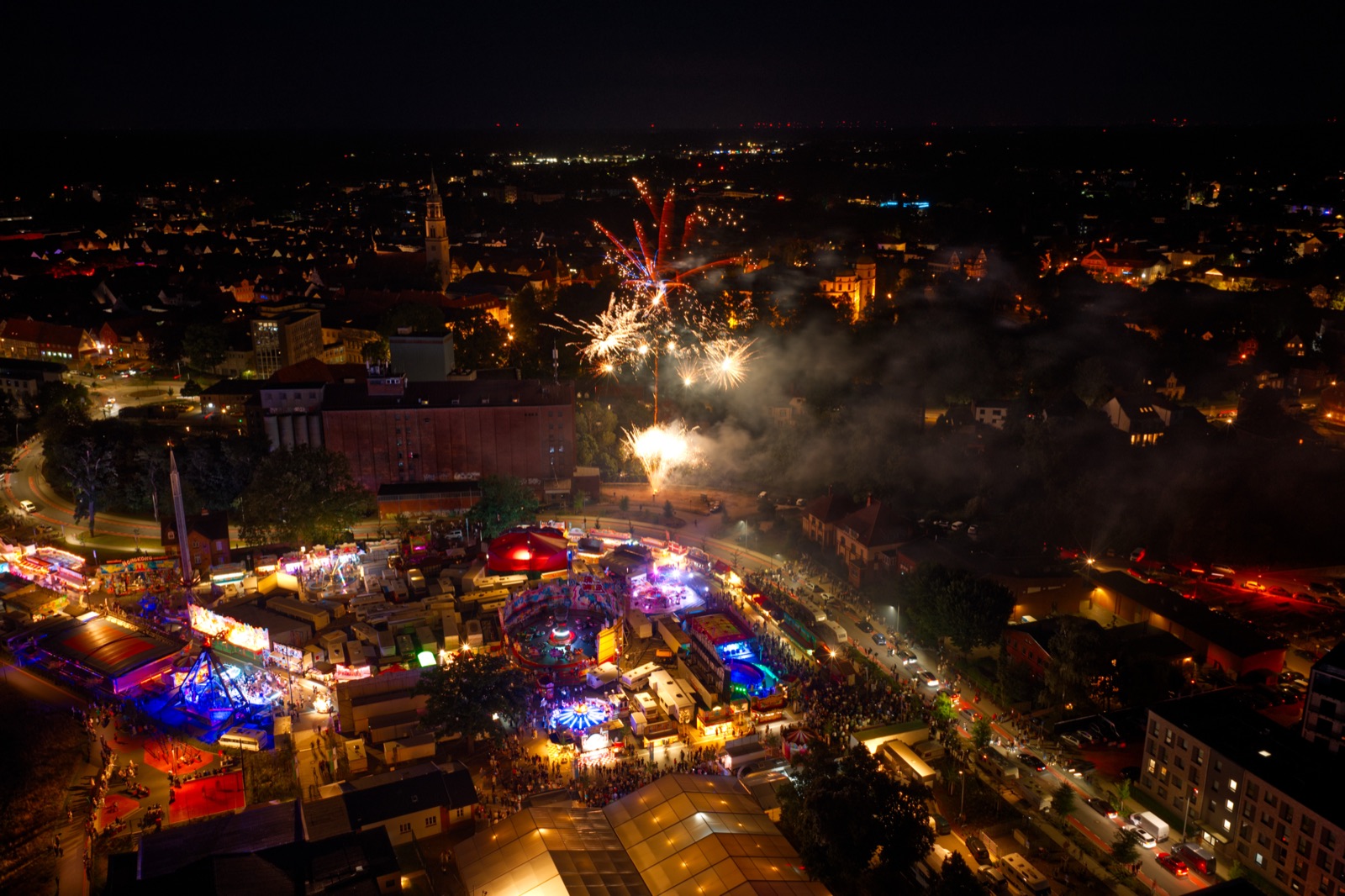 Stadtfest mit Feuerwerk