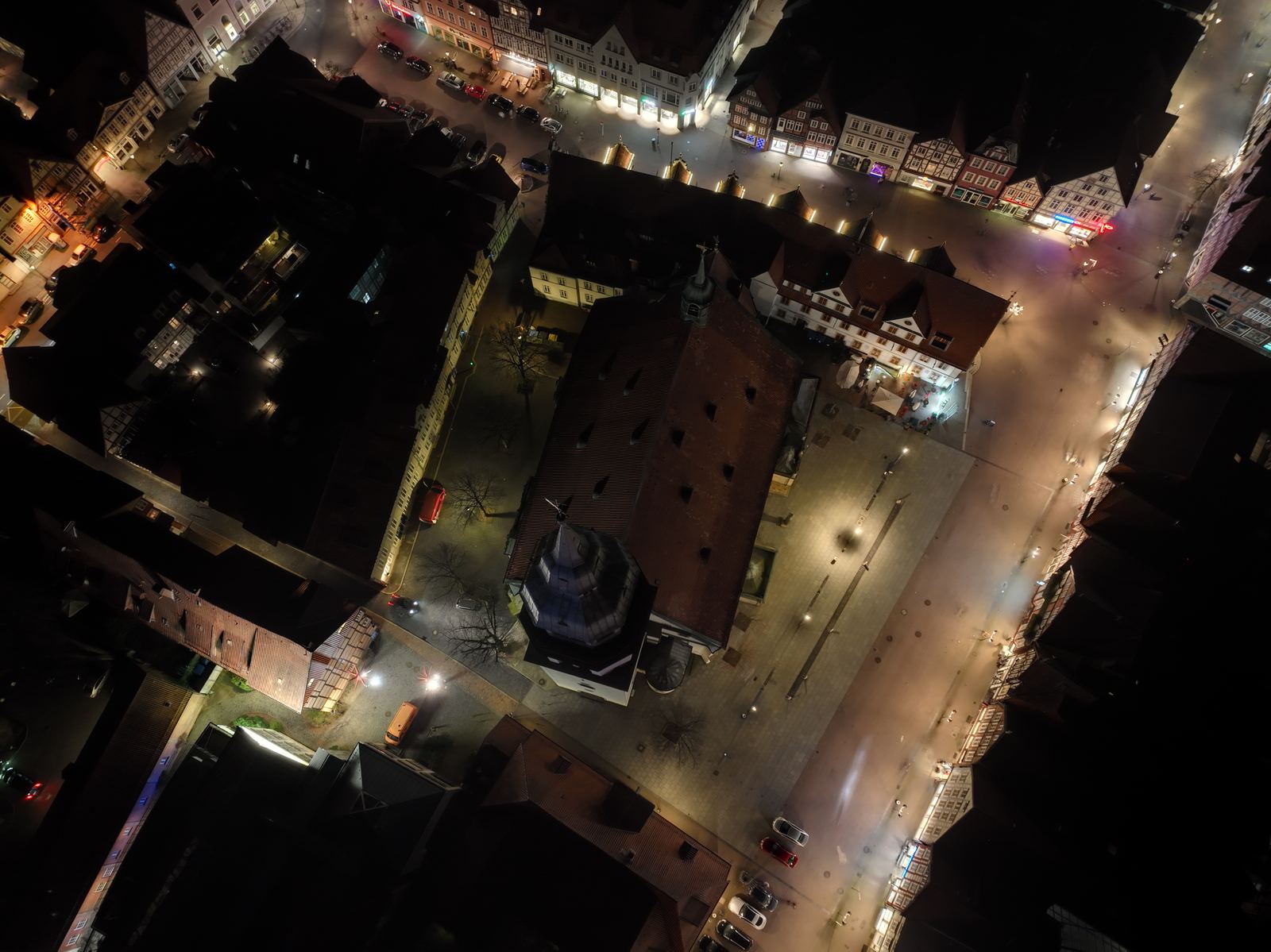 Stadtkirche aus 120 Metern Höhe